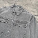  Áo khoác jeans 8Seconds - two pocket crop shirt 