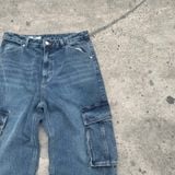  Quần jeans 8seconds túi hộp - xanh wash 