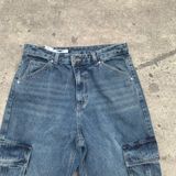  Quần jeans 8seconds túi hộp - xanh wash 