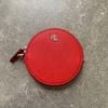  Ví Ralph Lauren Crosshacht Leather small round pouch in Red 