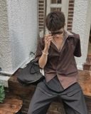  Áo sơ mi KMC Pretencious Layered Mocha Shirt 
