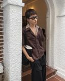  Áo sơ mi KMC Pretencious Layered Mocha Shirt 