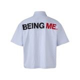  Áo sơ mi KMC BEING ME Blue Striped Boxy Shirt 