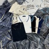  Áo Polo FRED PERRY Black Jacquard Collar M8534/102 