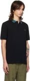  Áo Polo FRED PERRY Black Jacquard Collar M8534/102 