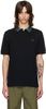  Áo Polo FRED PERRY Black Jacquard Collar M8534/102 