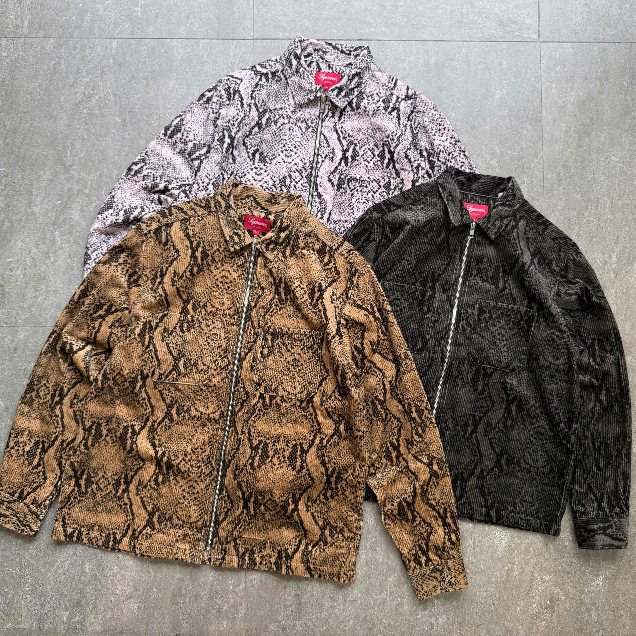 Áo SUPREME Snakeskin Corduroy Zip Up Shirt – Sốp Phô Mai