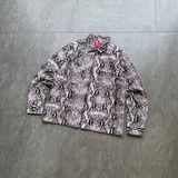  Áo SUPREME Snakeskin Corduroy Zip Up Shirt 