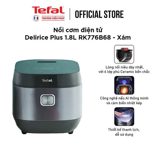 Nồi cơm điện tử Delirice Plus 1.8L RK776B68- Xám