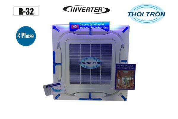  FCF140CVM/RZF140CYM+BRC7M635F/BRC7M635K+BYCQ125EAF - Điều Hòa Âm Trần Cassette Daikin Inverter 1 Chiều 47.800 BTU 