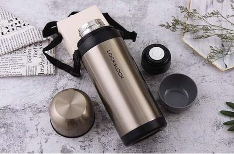 LHC1439SLV - Bình Giữ Nhiệt LocknLock Easy Take Vacuum Bottle 1 Lít