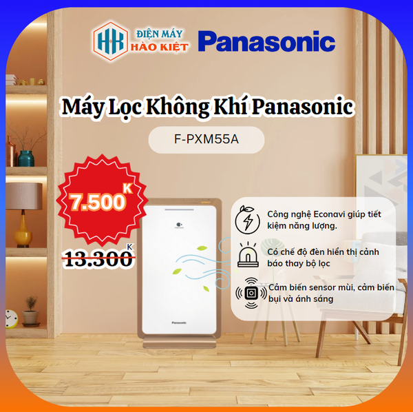F-PXM55A - Máy Lọc Không Khí Panasonic _ Dưới 42m² - Màu Trắng