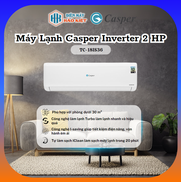 Máy lạnh Casper Inverter 2 HP TC-18IS36