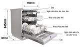  KDEU-8835BL - Máy Rửa Chén Kocher 