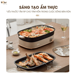  SB-NL45K - Nồi Lẩu Nướng Đa Năng Bear 2 Ngăn 4.5 Lít 