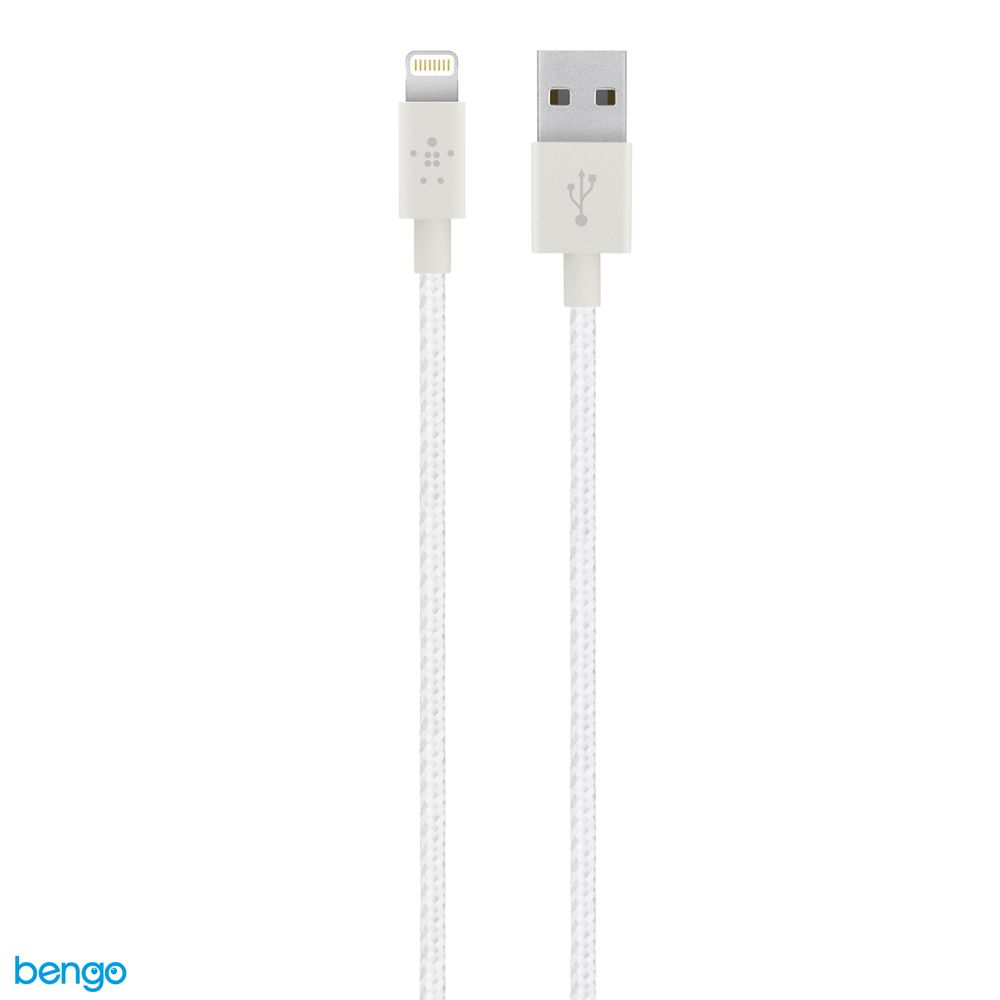  Cáp sạc Belkin MIXIT↑™ Metallic Lightning to USB 1.2m MFI - F8J144bt04 