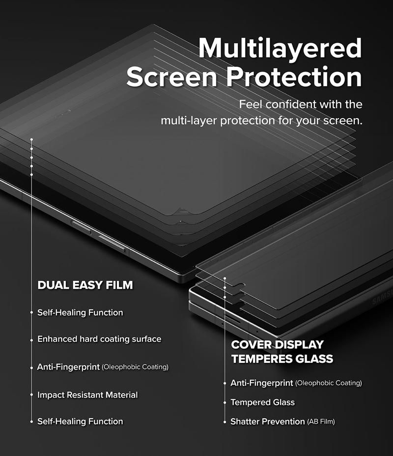  Bộ dán màn hình Samsung Galaxy Z Fold 6 RINGKE 3-in-1 Protector 
