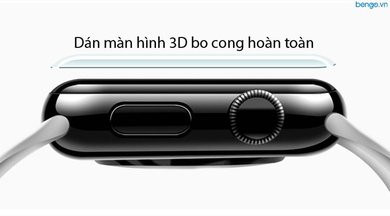  Dán Màn Hình Apple Watch Series 5/4 44mm GOR 3D Full Viền Đen (Hộp 3 Miếng) 