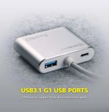  Micropack 4-Port USB Hub USB C Digital AV Multiport Adapter MDC-4V 