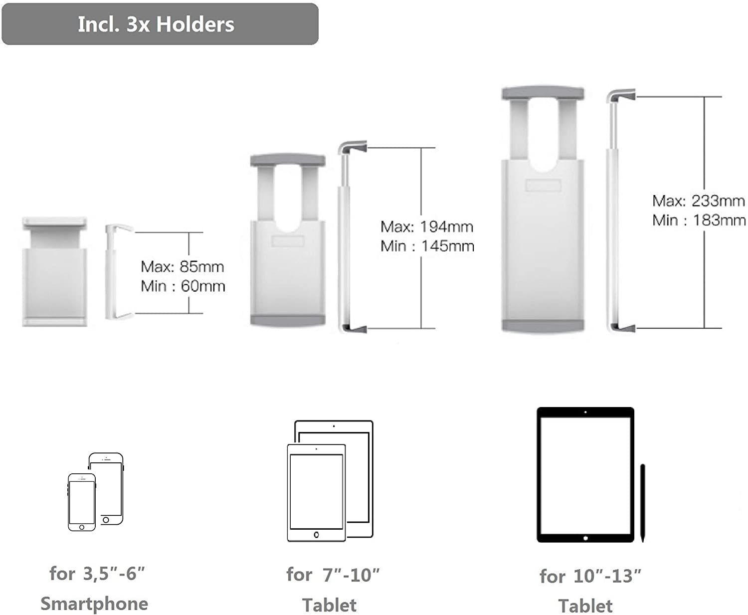  Giá đỡ điện thoại, tablet Floor Stand có thể điều chỉnh chiều cao - UP-6S 
