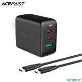  Sạc Nhanh ACEFast A15 PD3.0 65W 3 Cổng USB-C+USB-C+USB-A (US) - Bảo Hành 24 Tháng 