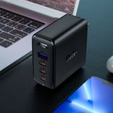  Fast Charge Wall Charger A39 PD100W GaN (3xUSB-C + USB-A) US - Đen - Sạc 100w ACEFAST 