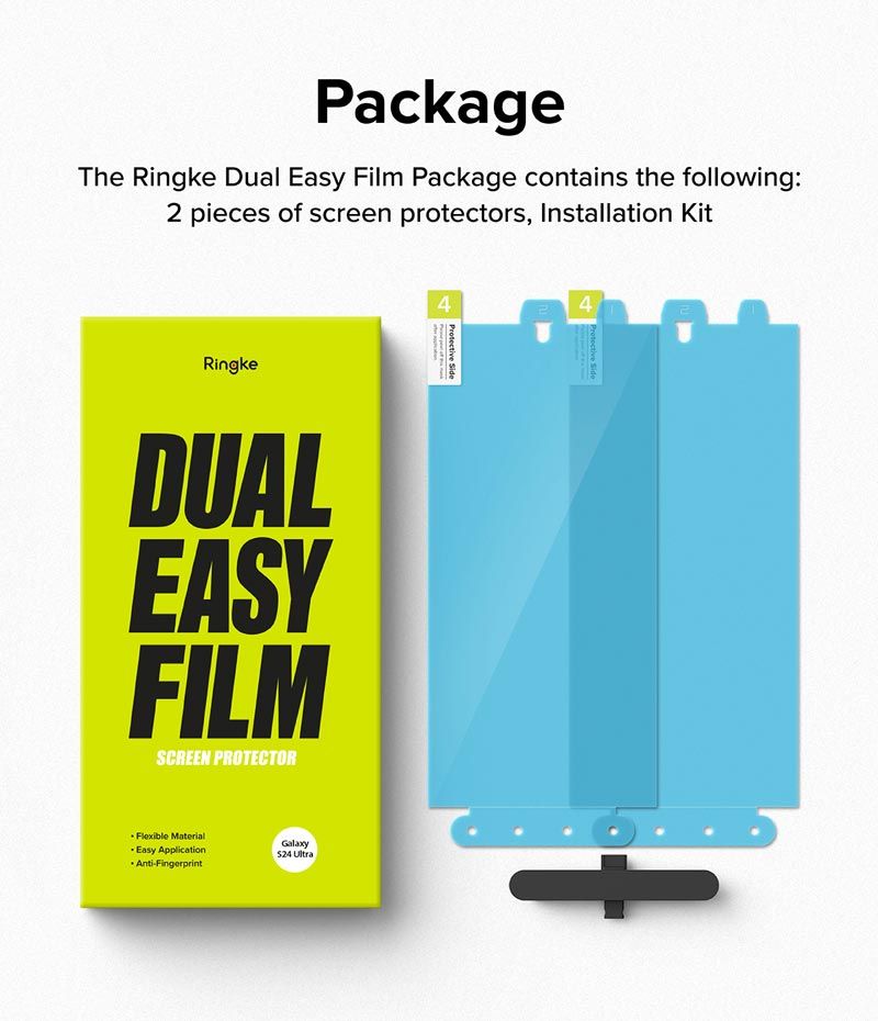  [Combo 2] Dán màn hình Samsung Galaxy S24 Ultra Ringke DUAL EASY FILM 