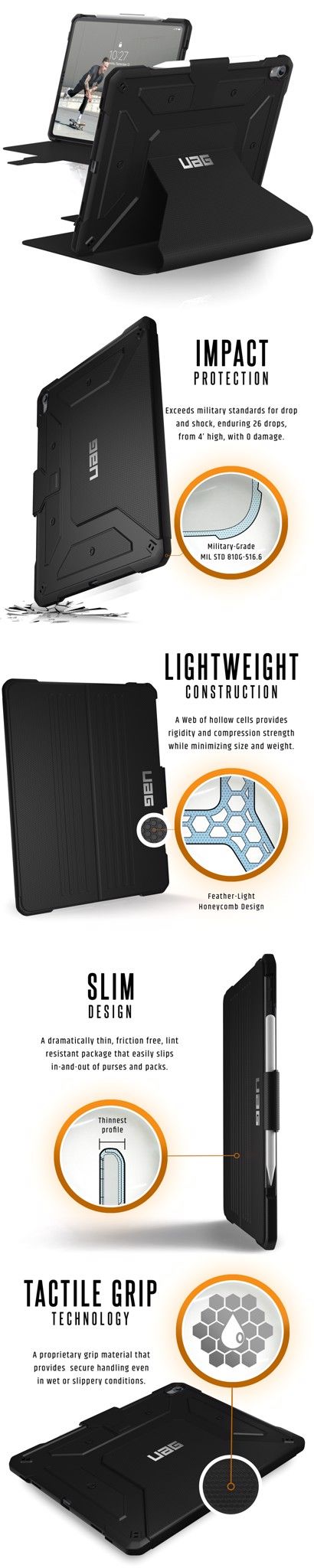  Bao da iPad Pro 12.9 inch 2018 (thế hệ 3) UAG Metropolis series 