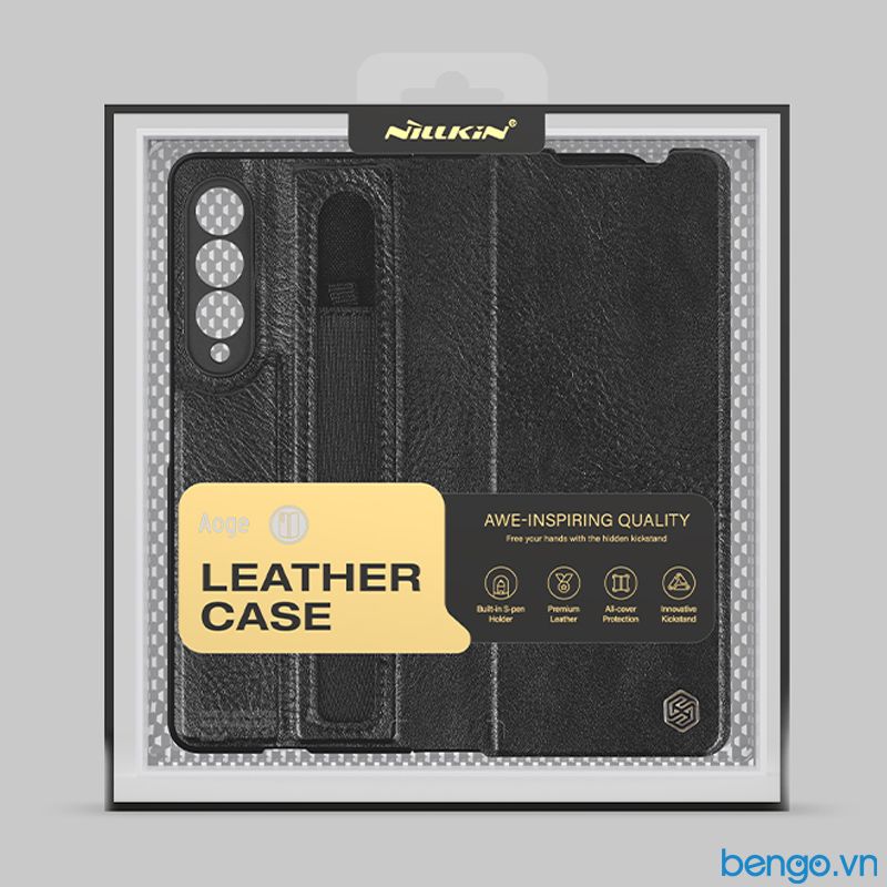  Bao Da Samsung Galaxy Z Fold 3 NILLKIN Aoge Leather 