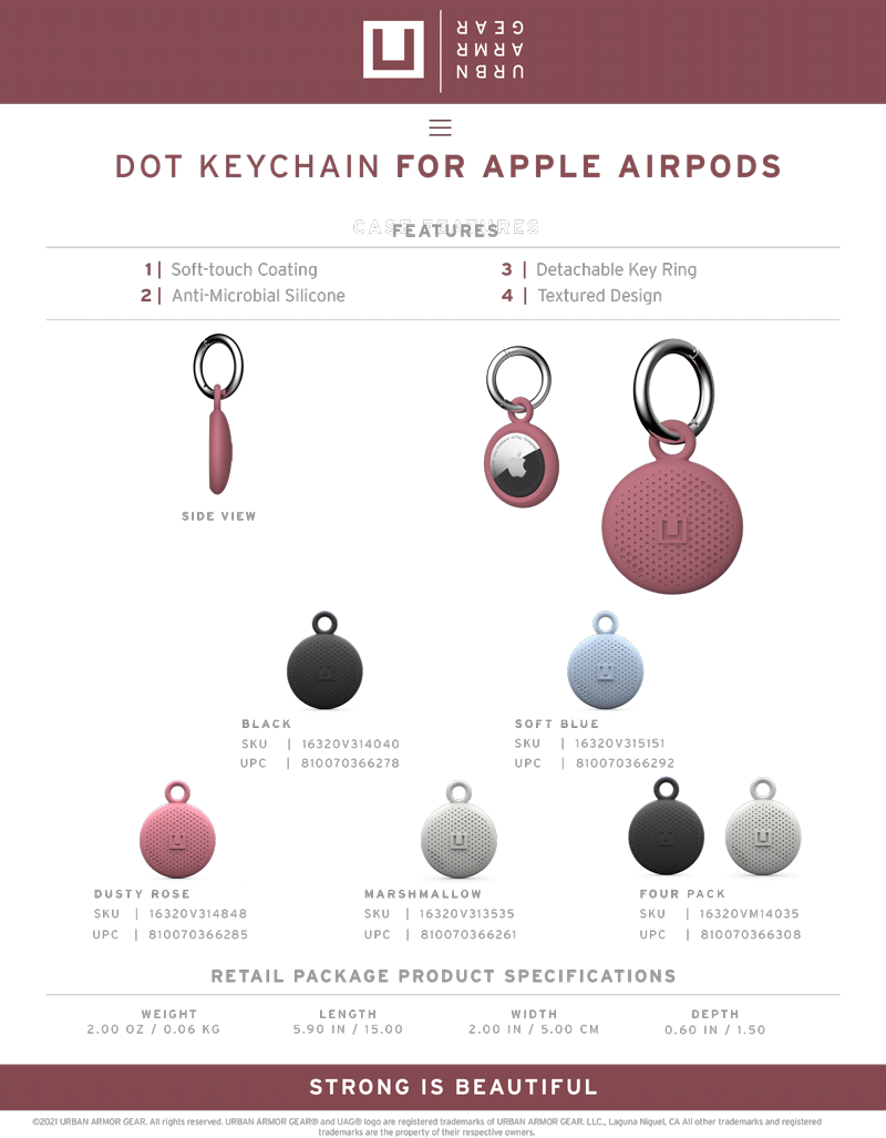  Vỏ Bảo Vệ Apple AirTag UAG Dot Keychain 