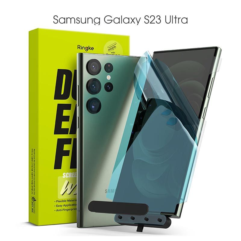  [Combo 2] Dán màn hình Samsung Galaxy S23 Ultra Ringke Dual Easy Film Wing 
