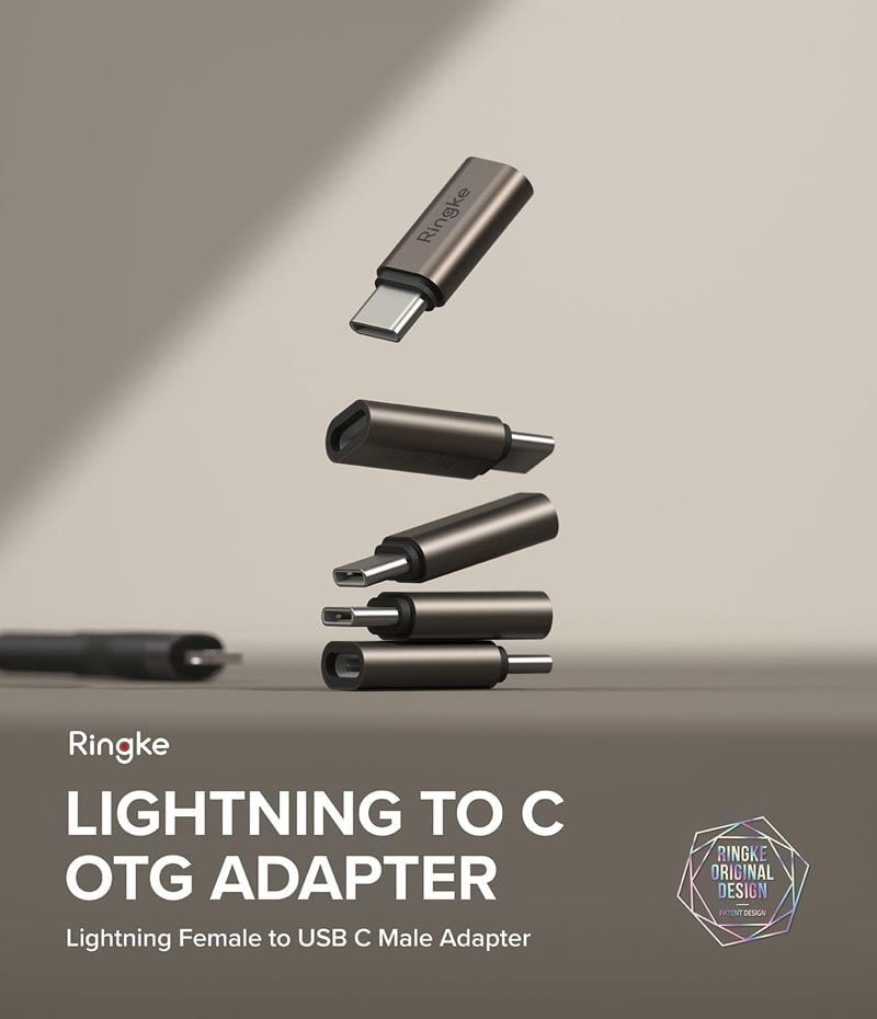  Bộ 2 đầu chuyển RINGKE Lightning to C OTG Adapter 