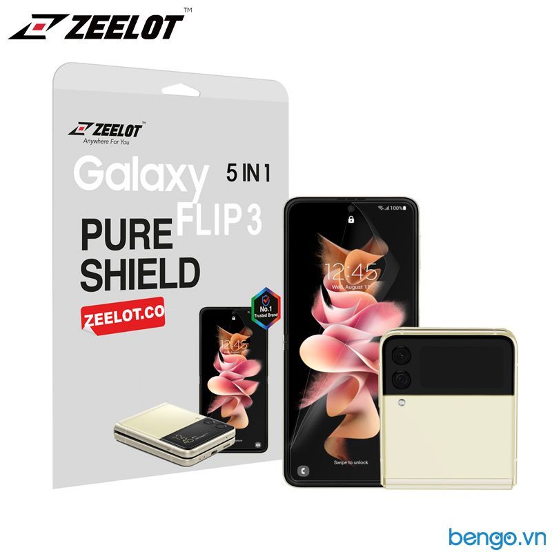  Bộ Dán Full ZEELOT 4 In 1 Cho Samsung Galaxy Z Flip 3 5G 