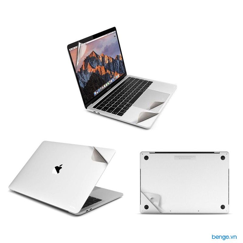  Bộ dán Full JCPAL MacGuard 5 in 1 cho Macbook Air 13'' (2010-2017) - Silver 