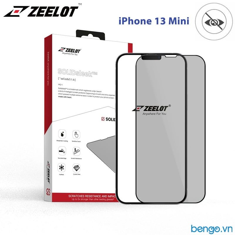  Dán Cường Lực iPhone 13 Mini ZEELOT SOLIDsleek Chống Nhìn Trộm 