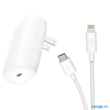  Bộ Adapter sạc BOOST↑CHARGE và Cáp sạc USB-C to Lightning 1.2m BELKIN - F7U096dq04-WHT 