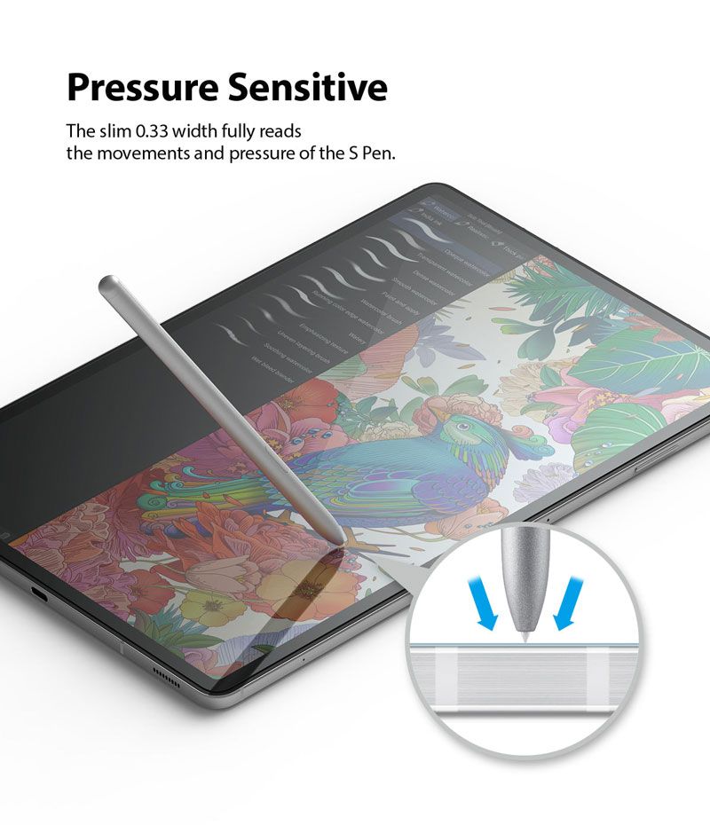  Dán cường lực màn hình Samsung Galaxy Tab S9/S9 FE/S8/S7 Ringke Tempered Glass 