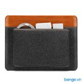  Túi Chống Sốc TOMTOC Felt Và PU Leather Cho Macbook Pro/Air 13