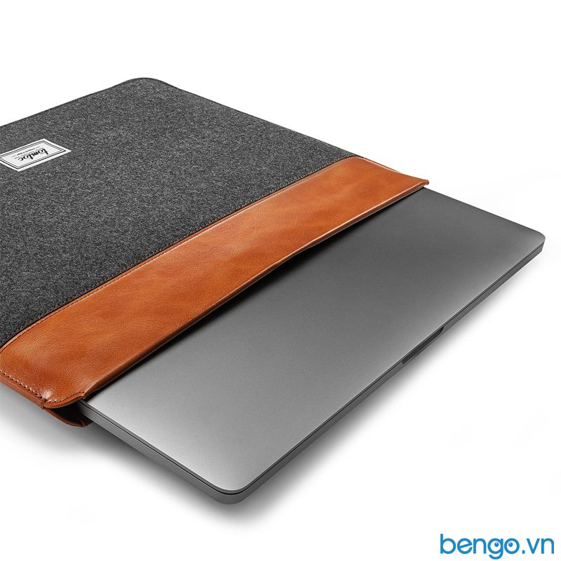  Túi Chống Sốc TOMTOC Felt Và PU Leather Cho Macbook Pro/Air 13