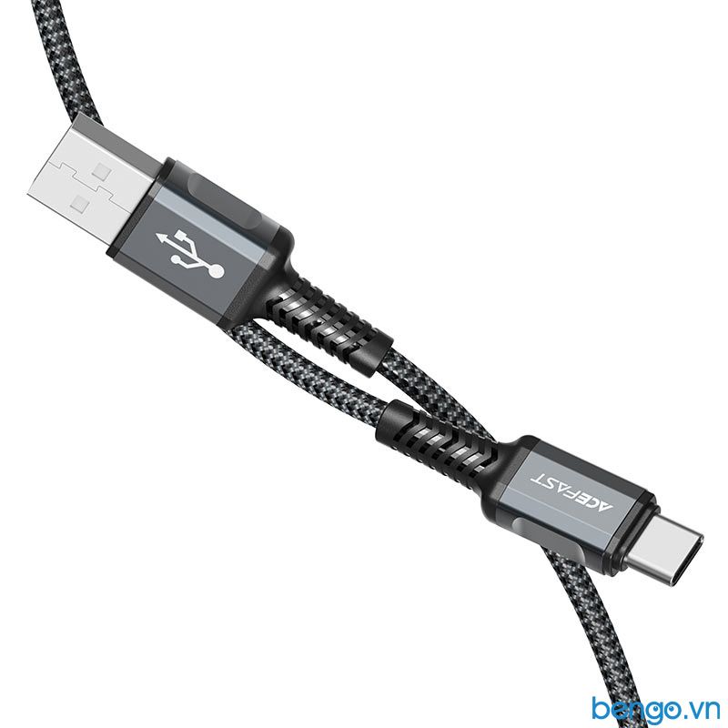  Cáp ACEFAST USB-A To USB-C Đầu Nối Hợp Kim Nhôm Dài 1.2m - C1-04 