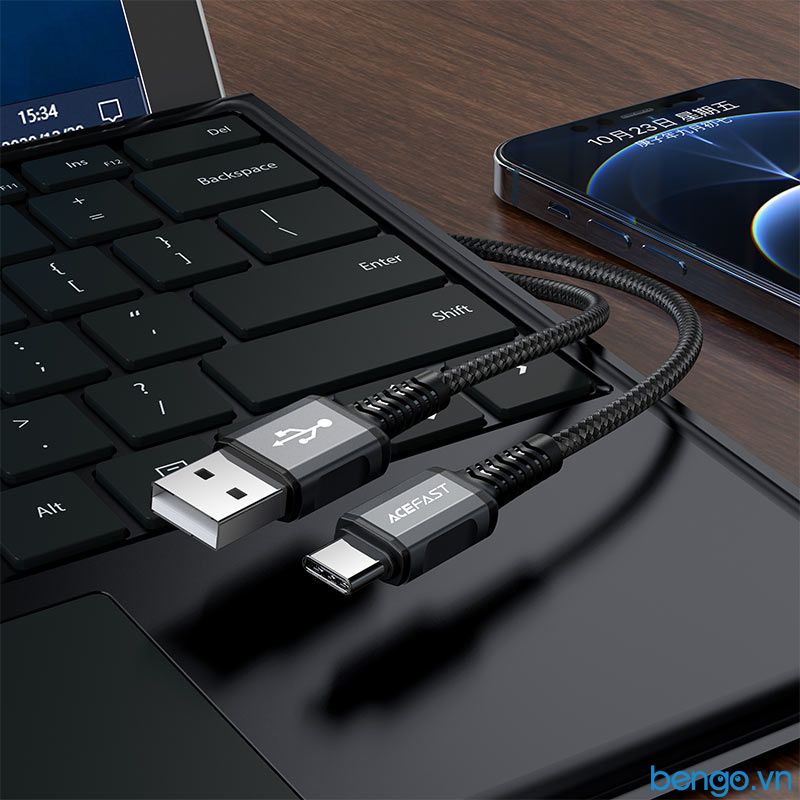  Cáp ACEFAST USB-A To USB-C Đầu Nối Hợp Kim Nhôm Dài 1.2m - C1-04 