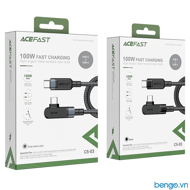  Cáp ACEFAST USB-C to USB-C 100W dài 2m - C5-03 