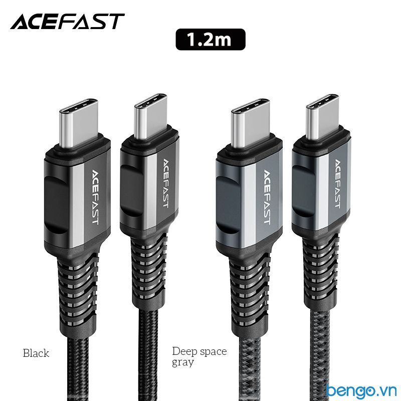  Cáp ACEFAST USB-C To USB-C Đầu Nối Hợp Kim Nhôm Dài 1.2m - C1-03 