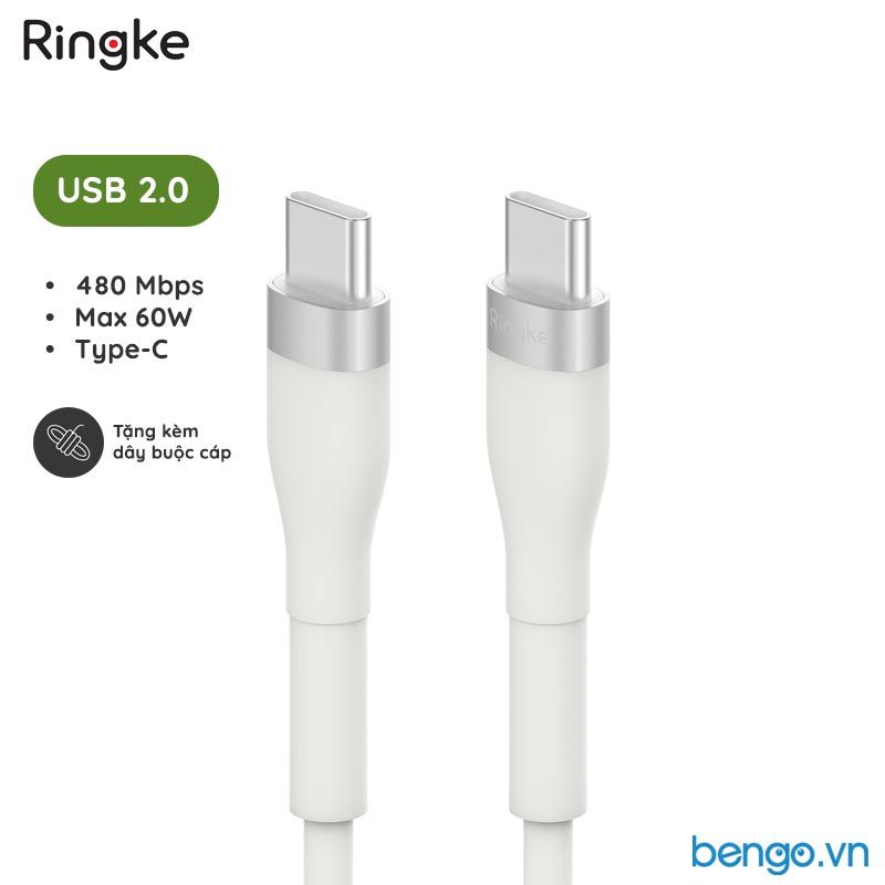  Cáp sạc nhanh RINGKE Fast Charging Pastel Cable C-to-C nhiều màu 