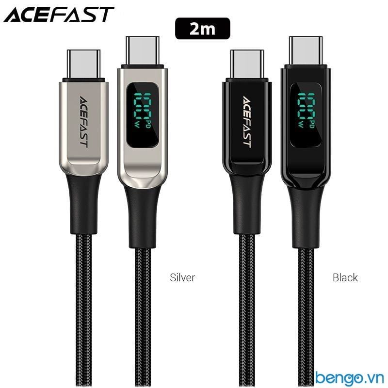  Cáp ACEFAST USB-C To USB-C Màn Hình Kỹ Thuật Số LED Dài 2m - C6-03 