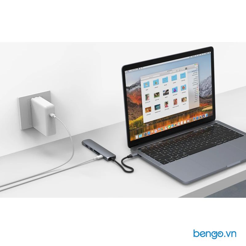  Cổng chuyển Hyperdrive Bar 6 in 1 Hub USB-C cho iPad Pro/MacBook Pro/Air- HD22E 