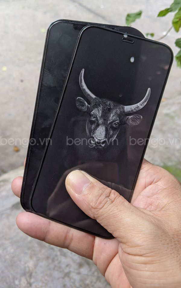  Dán Cường Lực IPhone 12/12 Pro MIPOW Kingbull HD (2.7D) Premium Full Viền Đen 