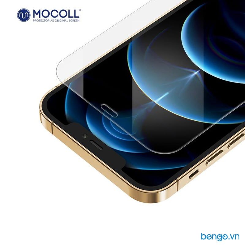  Dán cường lực iPhone 12 Pro Max MOCOLL 2.5D Full màn hình (trong suốt) 