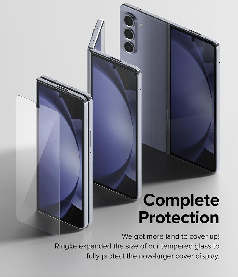  Dán cường lực Samsung Galaxy Z Fold 5 Ringke Cover Display Tempered Glass (Màn hình ngoài) 