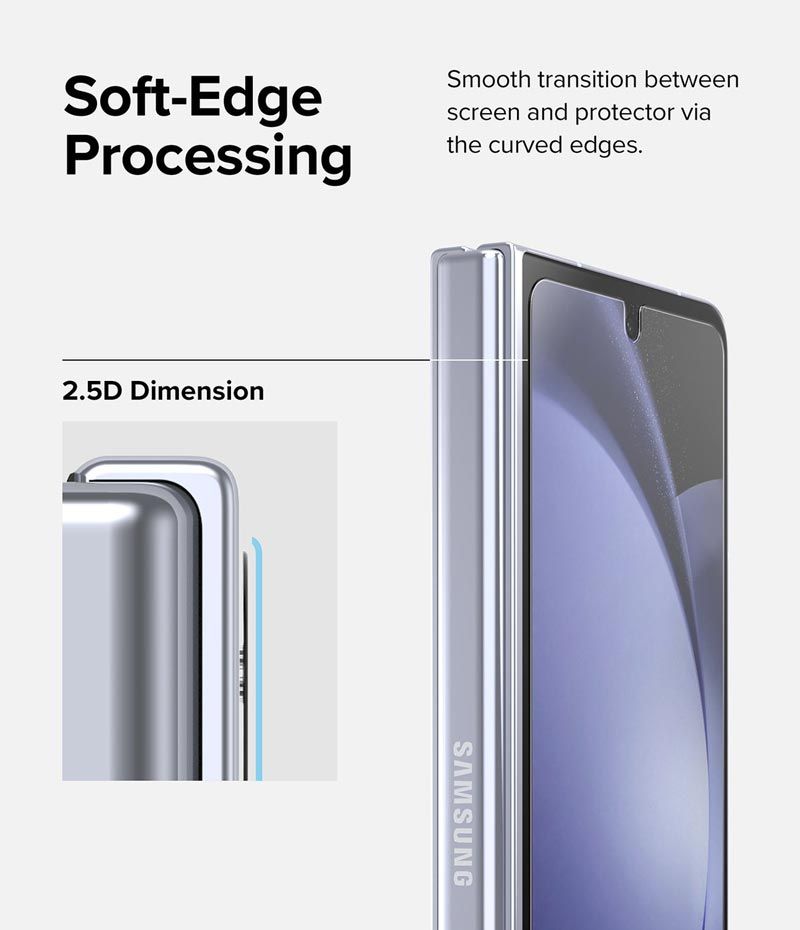  Dán cường lực Samsung Galaxy Z Fold 5 Ringke Cover Display Tempered Glass (Màn hình ngoài) 